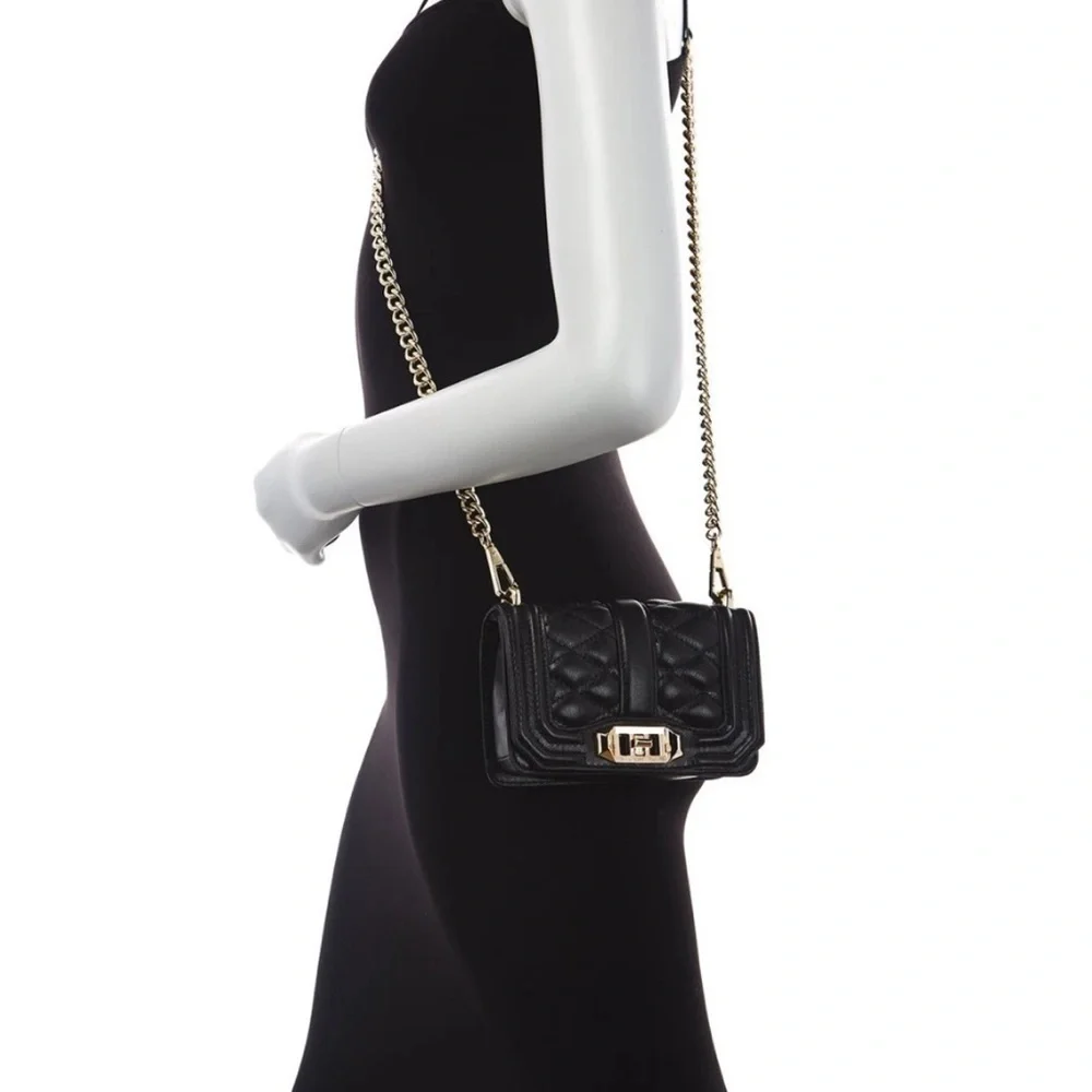 🖤Like New Rebecca Minkoff Black Quilted Crossbody with Chain Strap